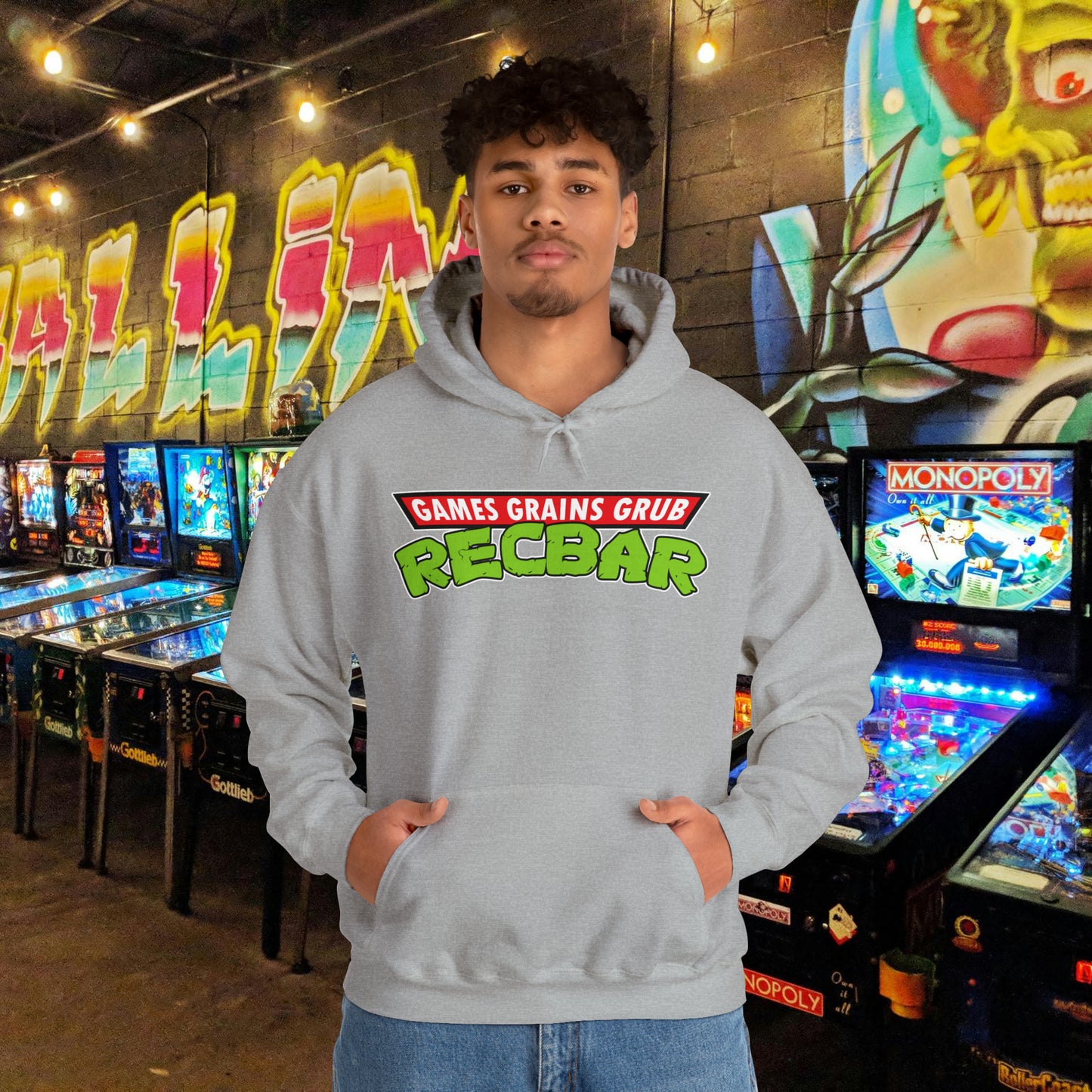 Recbar in a Halfshell Hooded Sweatshirt