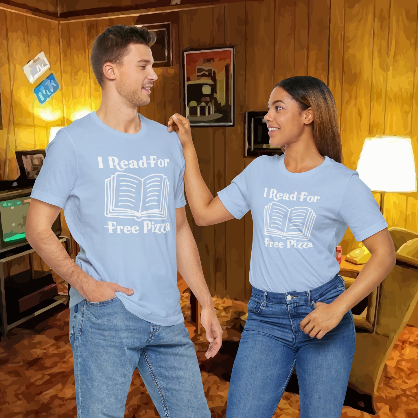 I Read For Free Pizza Tee