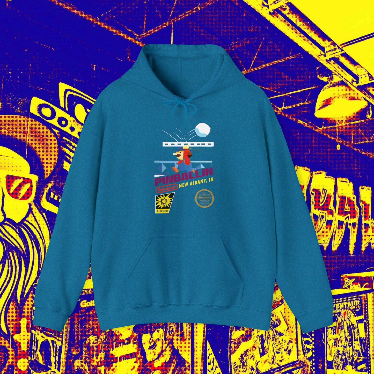 8-Bit Recbar Pinballin' New Albany Hoodie
