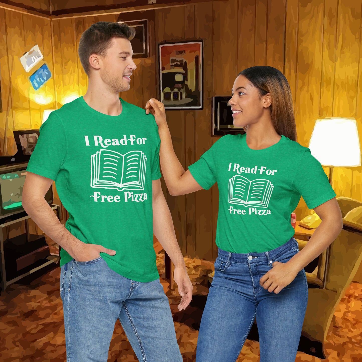 I Read For Free Pizza Tee