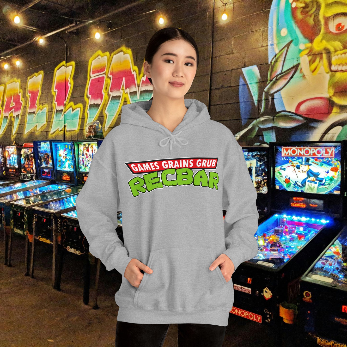 Recbar in a Halfshell Hooded Sweatshirt