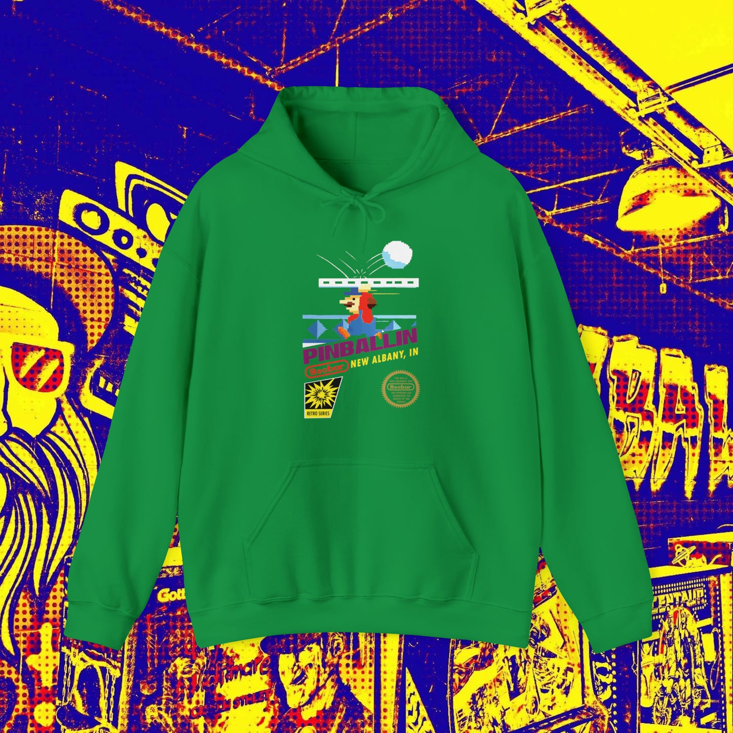 8-Bit Recbar Pinballin' New Albany Hoodie