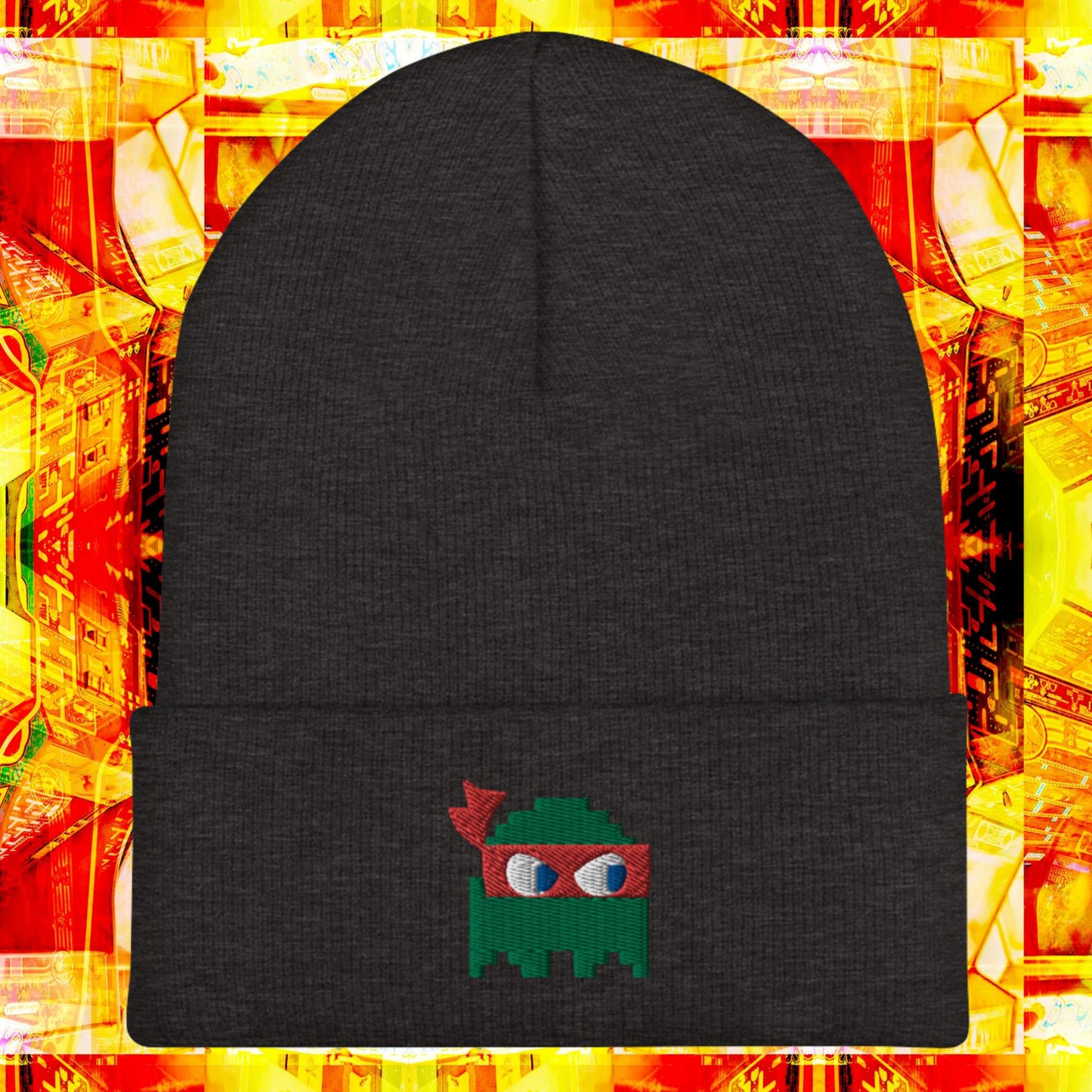 Ninja Ghost Cuffed Beanie