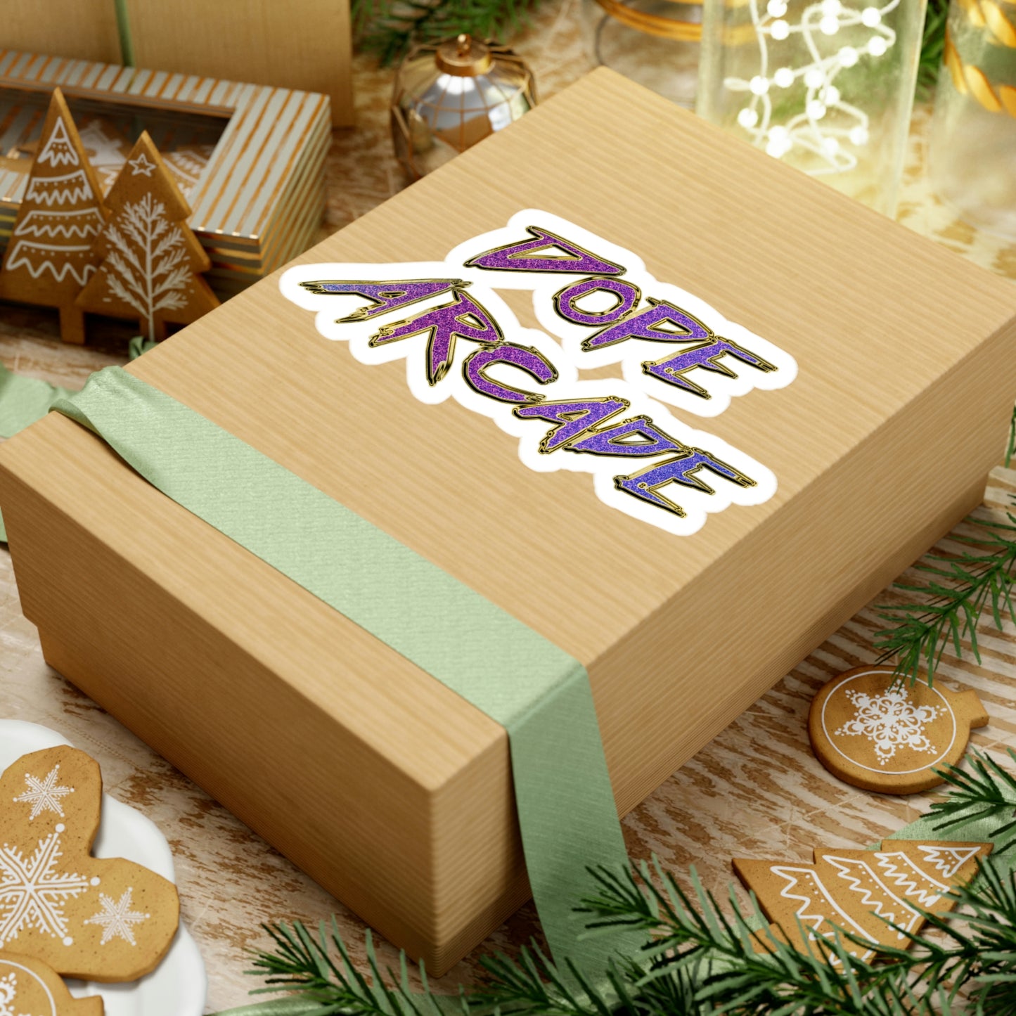 Dope Arcade Purple Bling Sticker