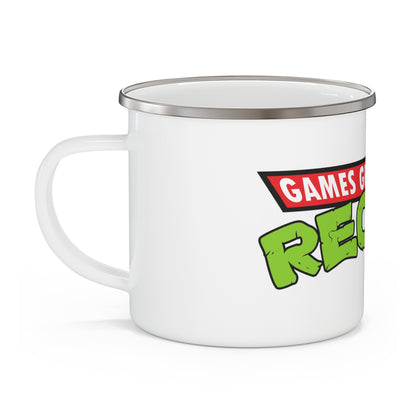 Recbar in a Halfshell 12oz Enamel Camping Mug