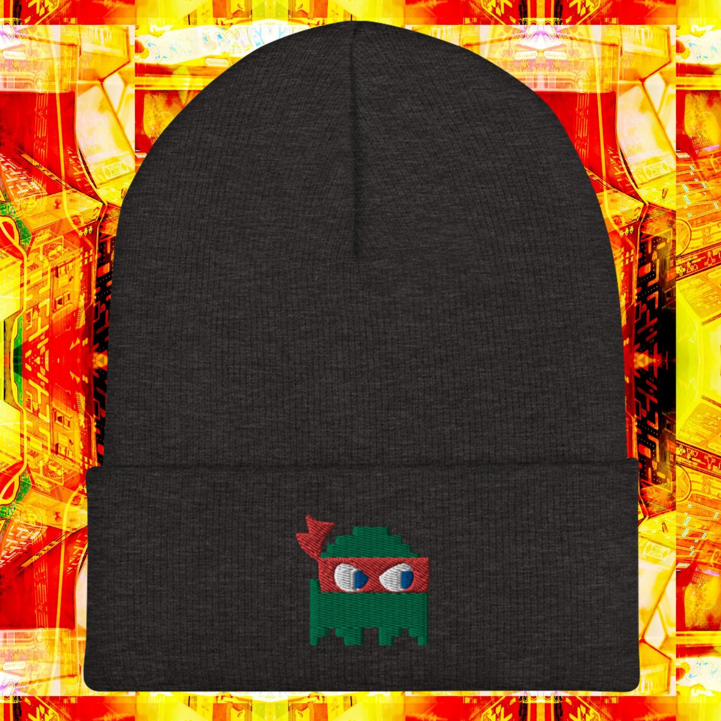 Ninja Ghost Cuffed Beanie