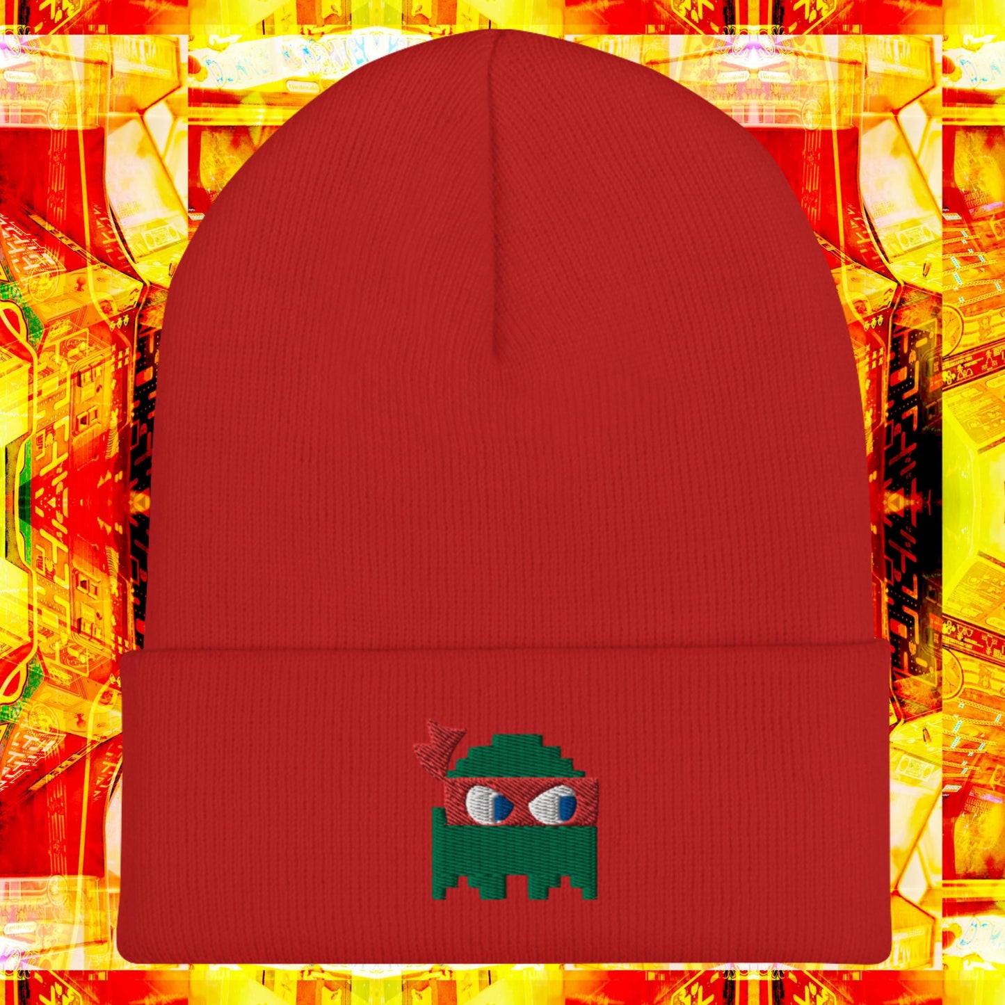 Ninja Ghost Cuffed Beanie