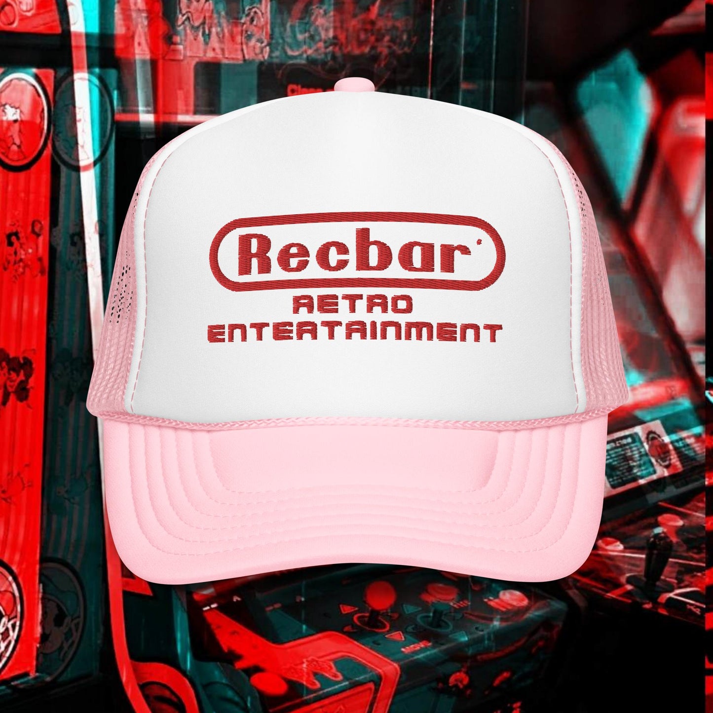 Retro Entertainment Embroidered Foam Trucker